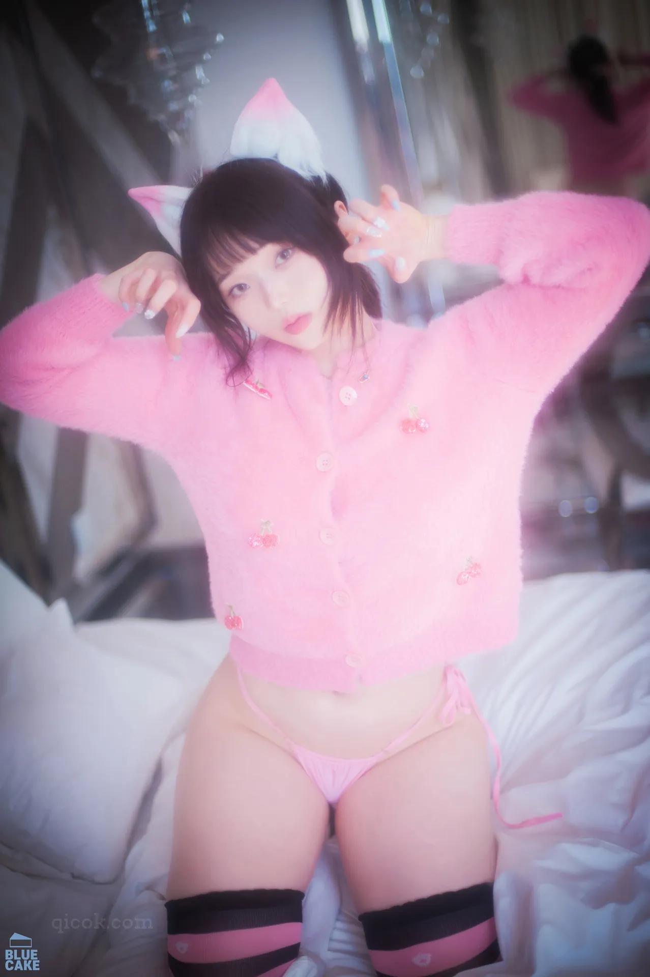 034.[BlueCake] Bambi – Naughty Cats Pink & Mint RED[145P-684.3M]-密图社