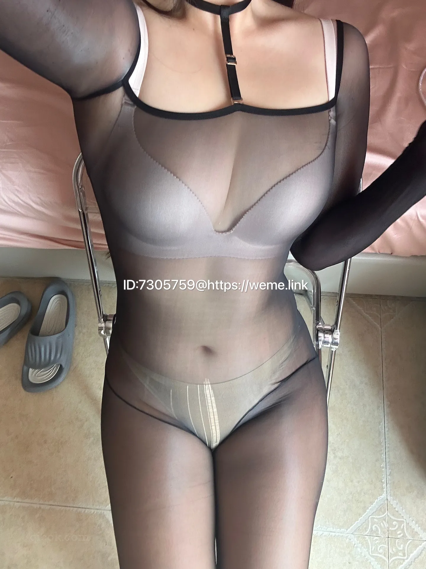 美邵女Baby – NO.021 透明吊带连体丝袜 [61P-113M]-密图社