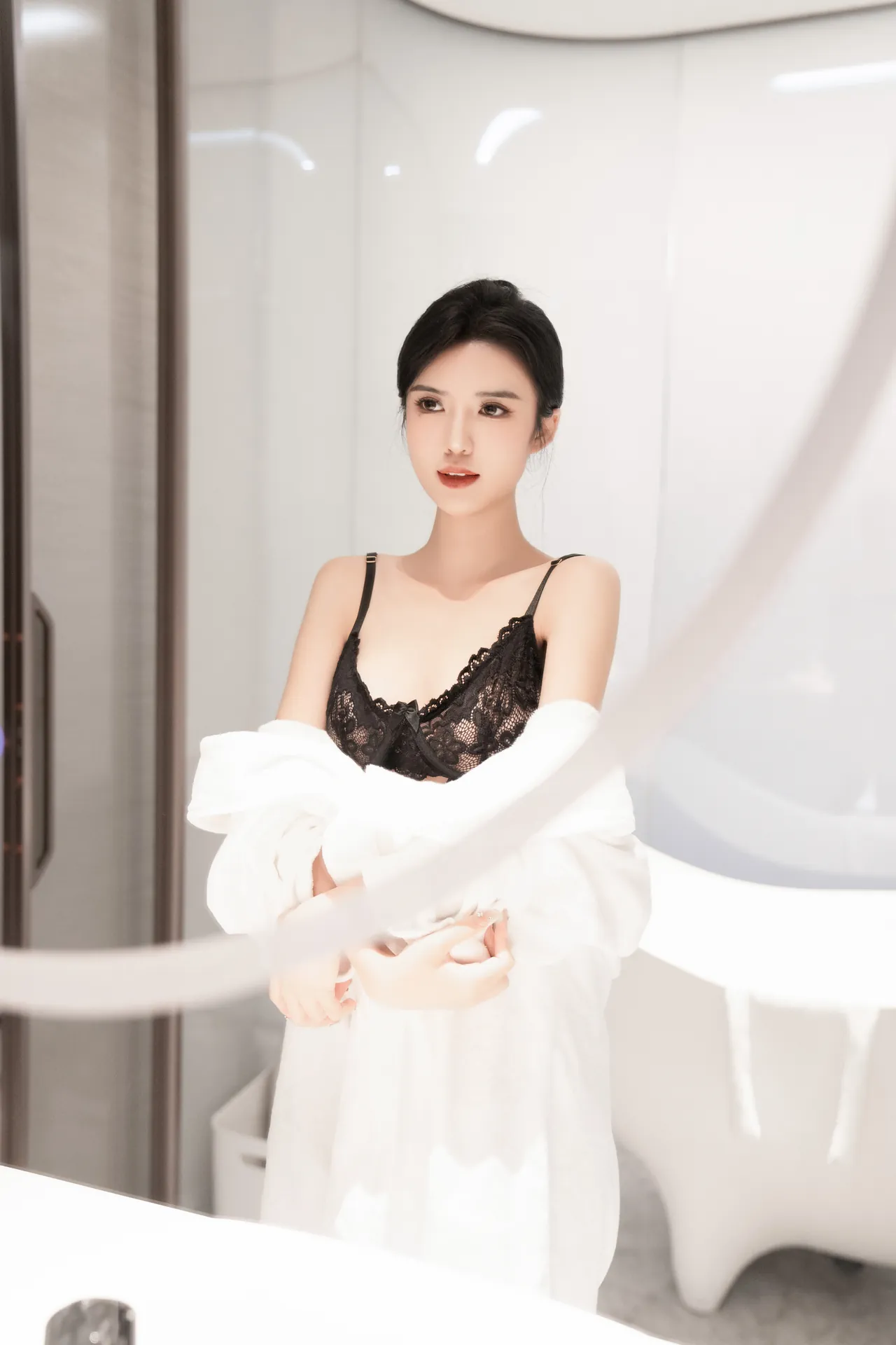 002.浅浅Danny-性感黑白蕾丝[95P-795M]-密图社